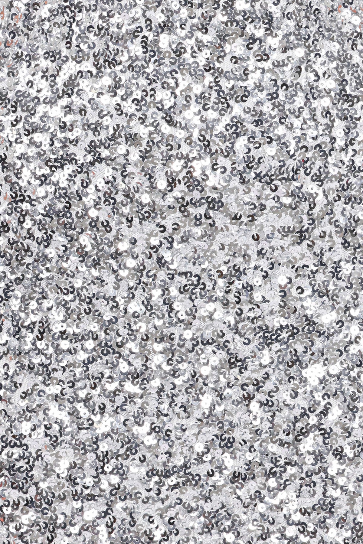 Tory Off Shoulder Sequin Mini Dress in Silver – view 7 of 8
