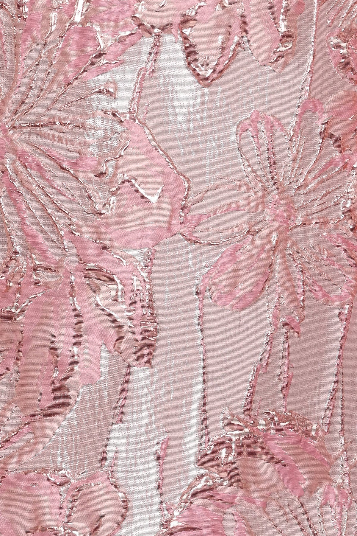 Treloar Long Sleeve Mini Dress in Pink Brocade – view 8 of 9