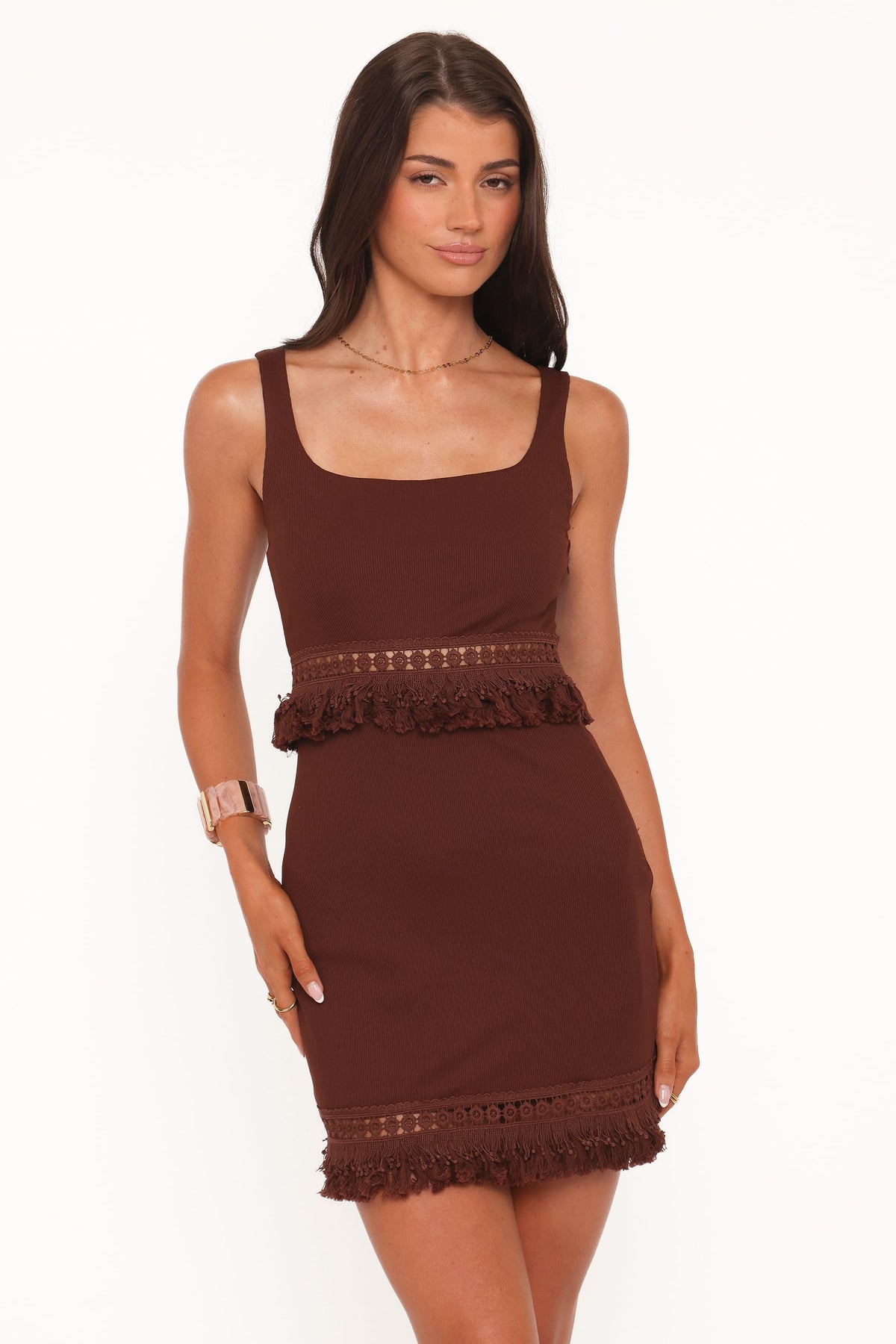 Tula Mini Dress in Dark Brown – view 2 of 7