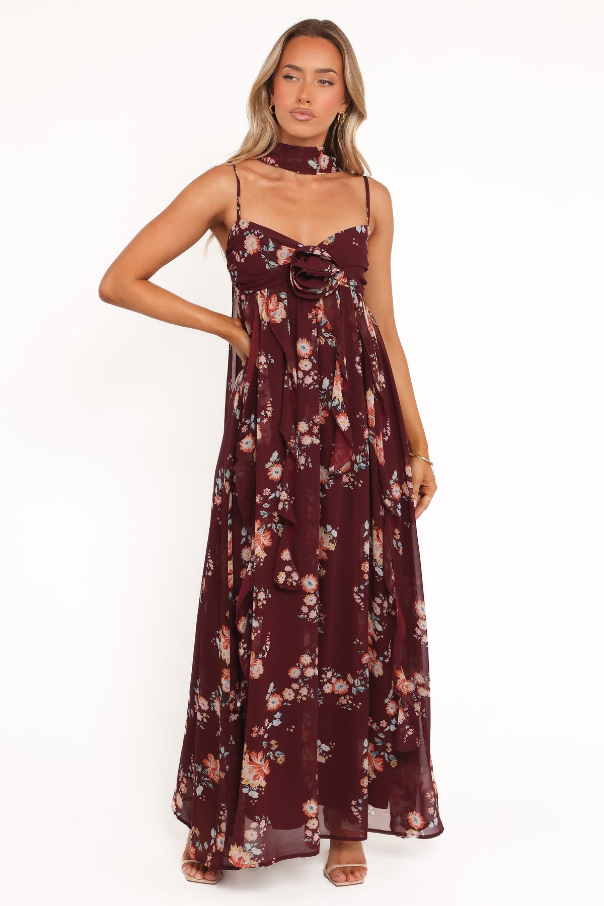 Tully Maxi Dress in Berry Floral – view 6 of 8