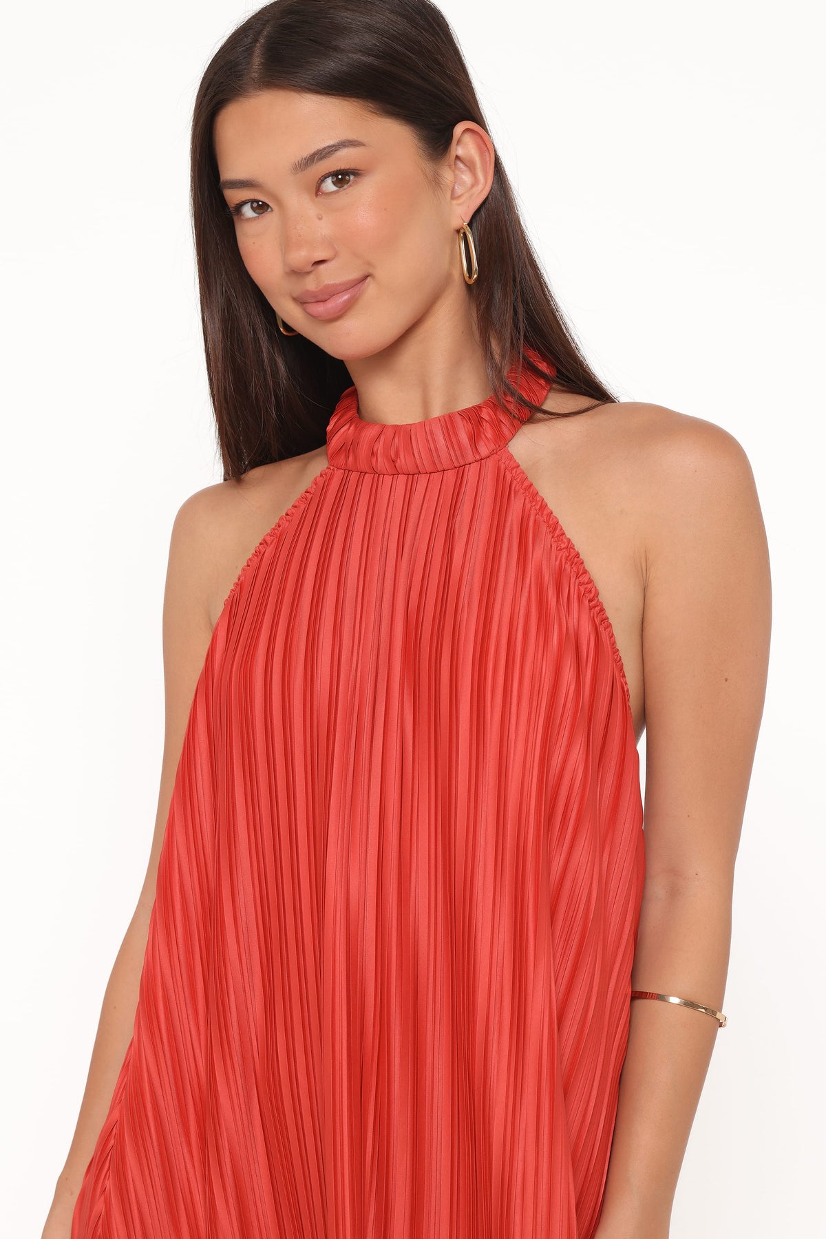 Tyra Halterneck Mini Dress in Red – view 2 of 6