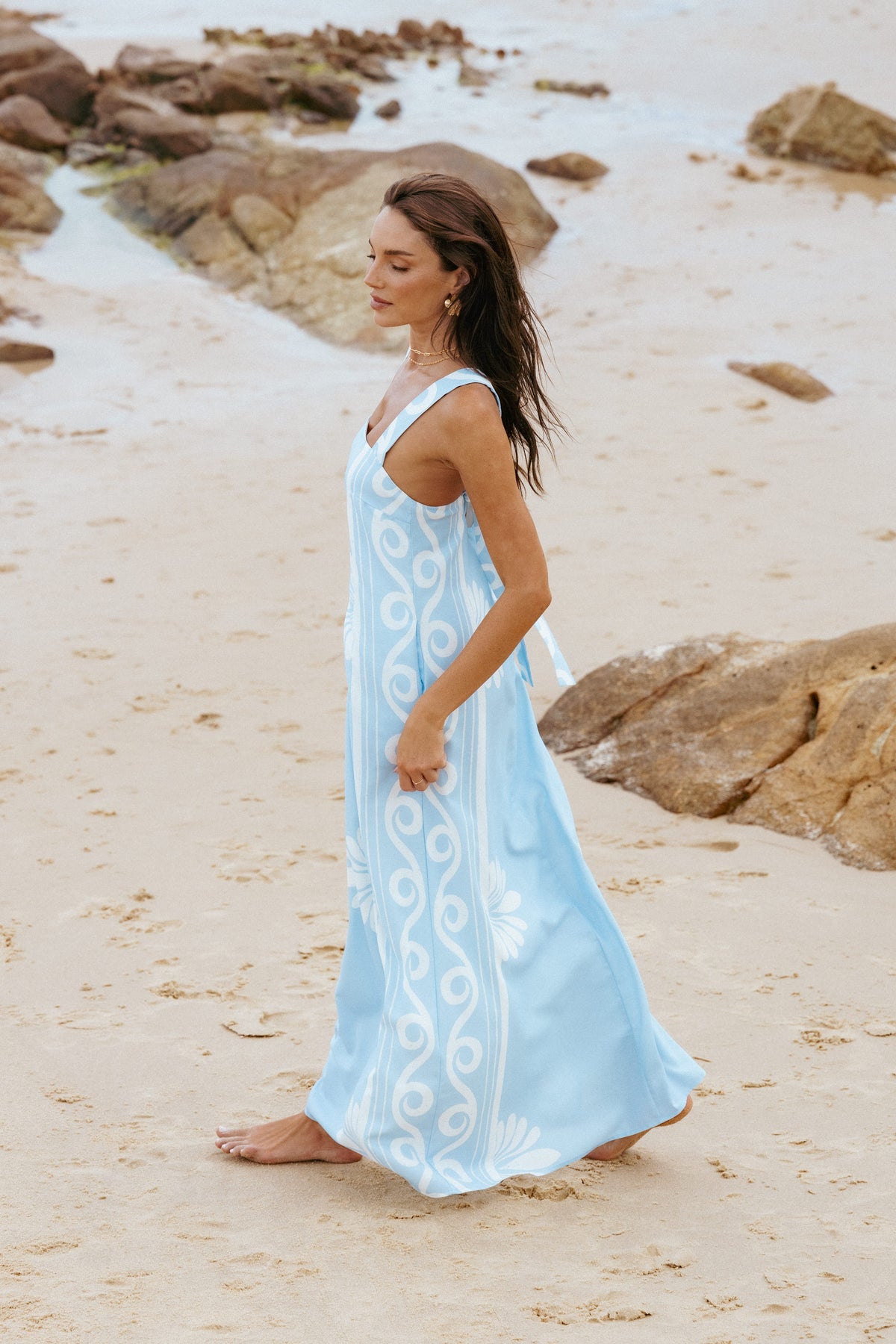 Valeria Maxi Dress in Blue – view 1 of 9