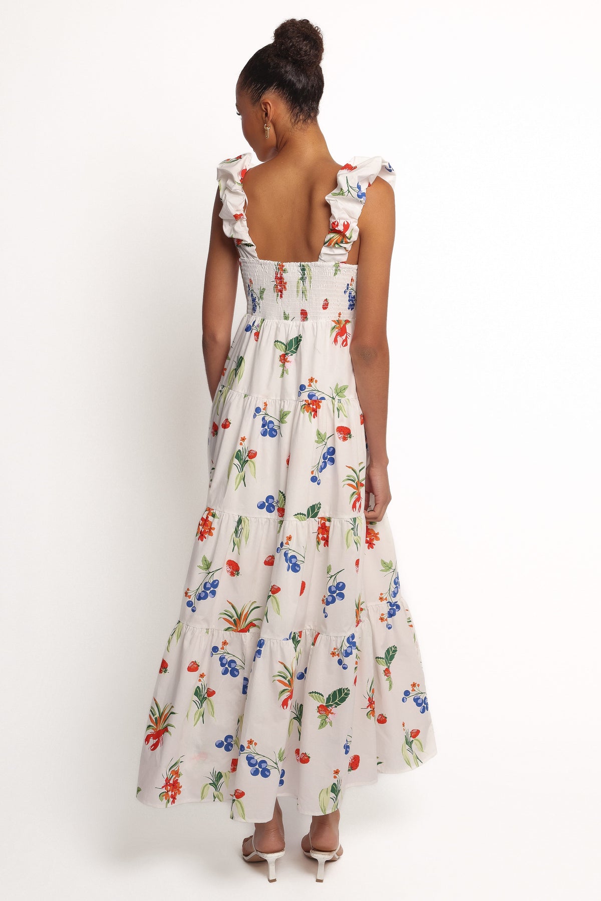 Valerie Maxi Dress in Off White/Red – view 2 of 5