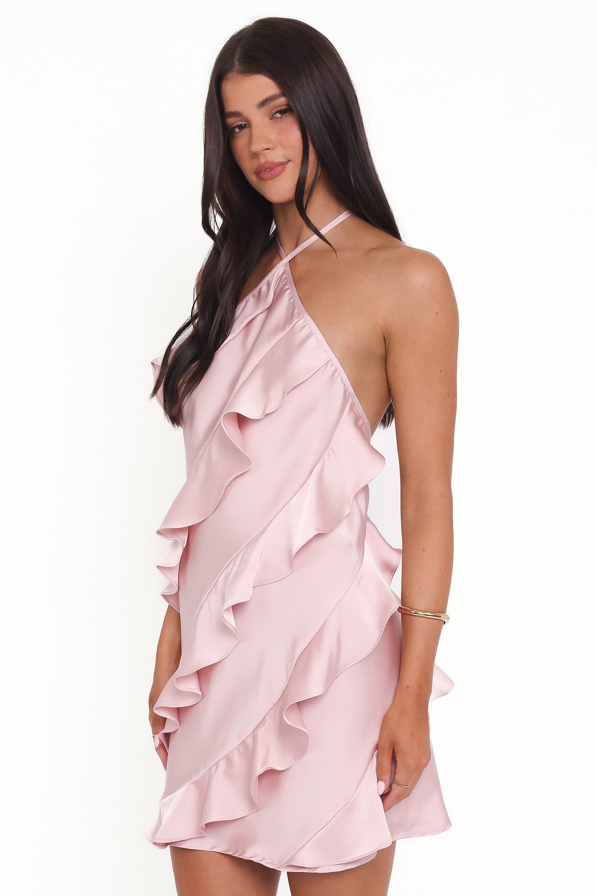 Valery Halterneck Mini Dress in Pink – view 4 of 8