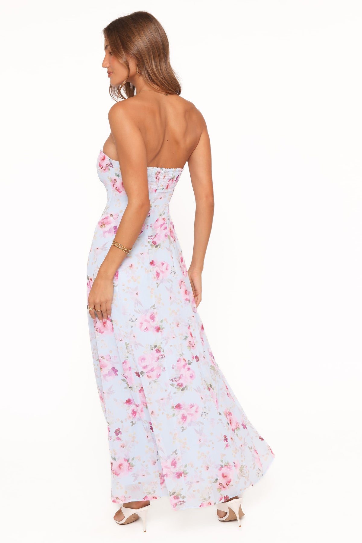 Vegas Strapless Maxi Dress in Blue Floral – view 4 of 6