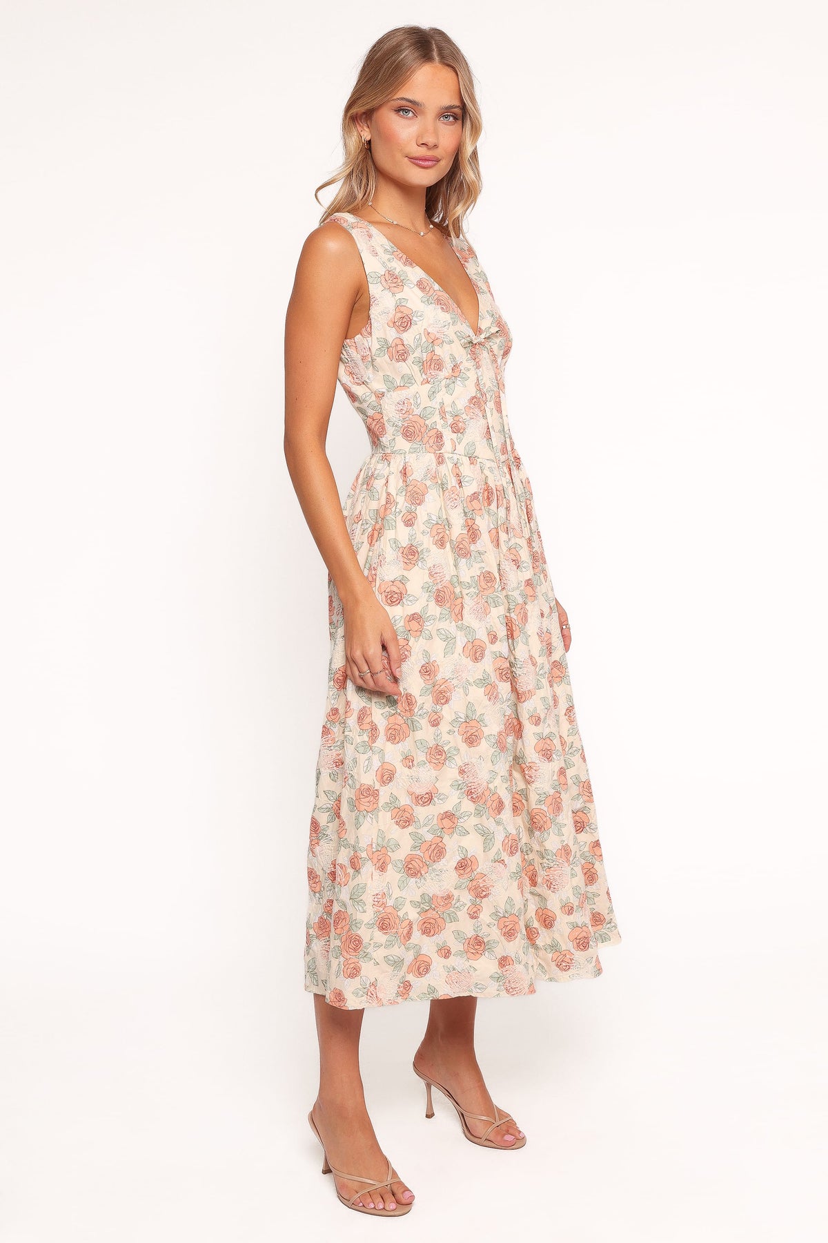 Velda Midi Dress in Pink Floral – view 3 of 6