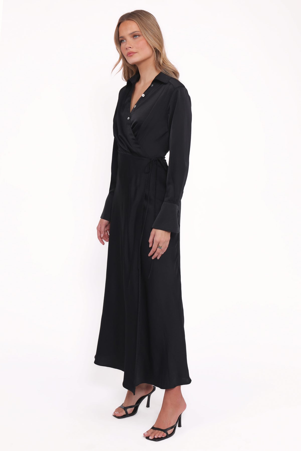 Verna Long Sleeve Maxi Dress in Black – view 3 of 7