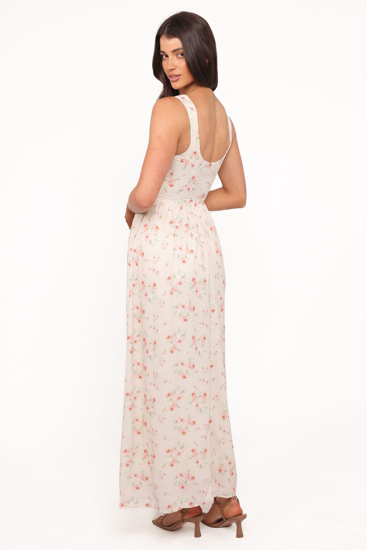 Vespa Midi Dress in Peach Floral – view 4 of 5
