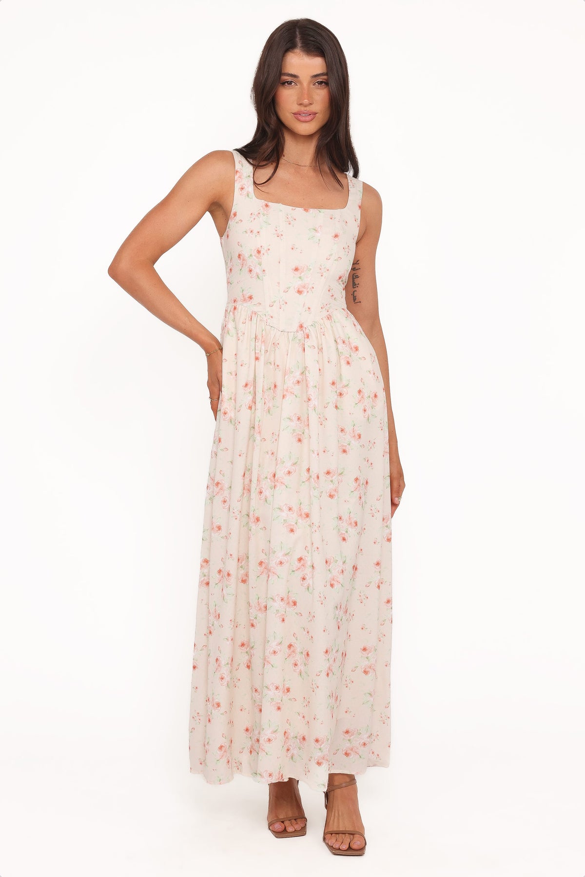 Vespa Midi Dress in Peach Floral – view 1 of 5
