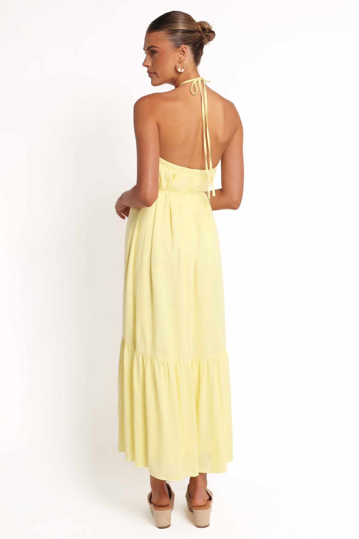 View Halterneck Maxi Dress in Lemon – view 7 of 9