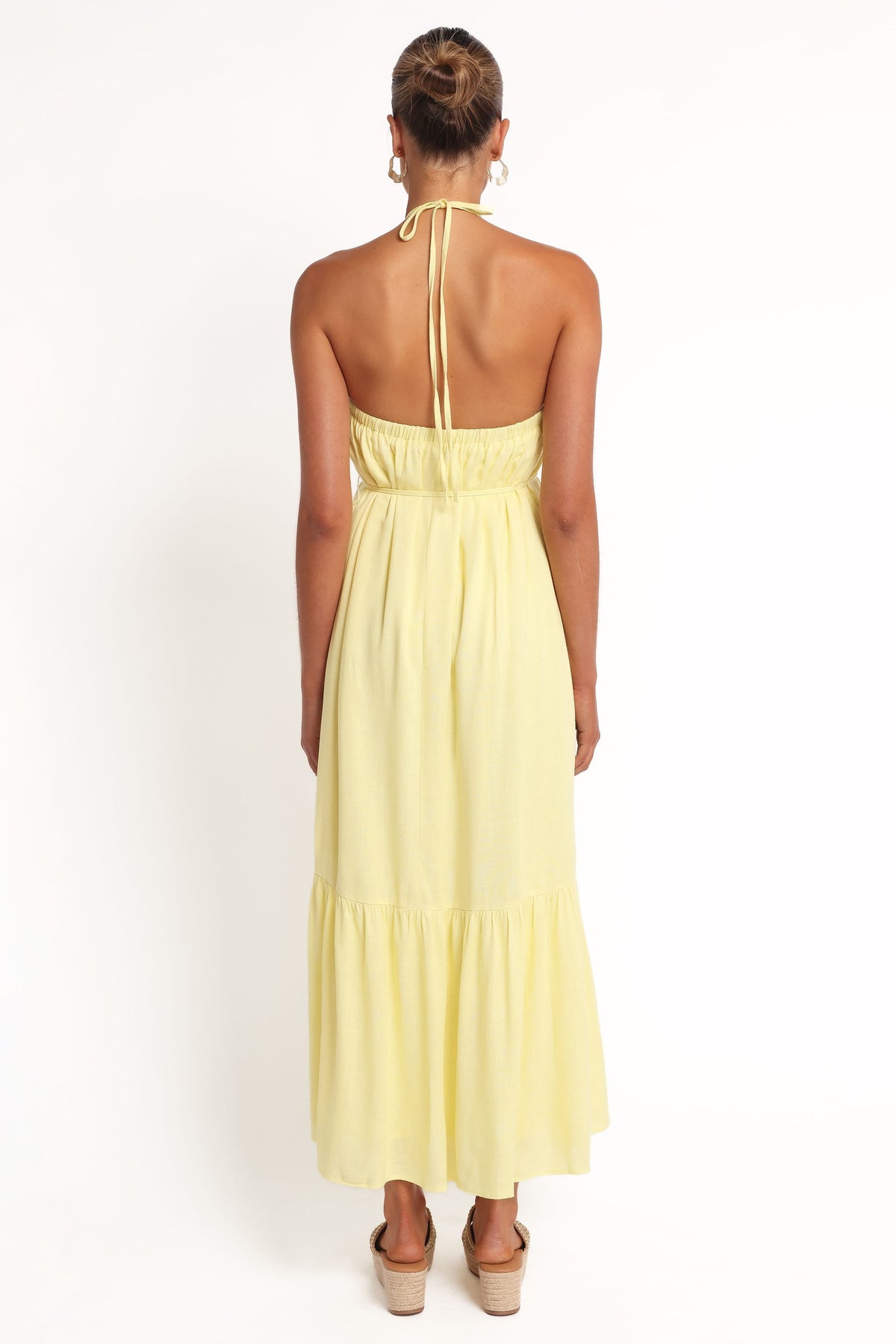 View Halterneck Maxi Dress in Lemon – view 6 of 9