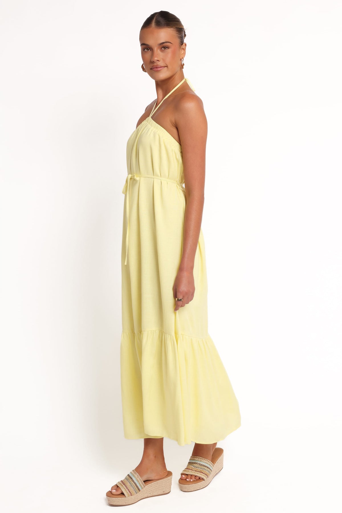 View Halterneck Maxi Dress in Lemon – view 5 of 9