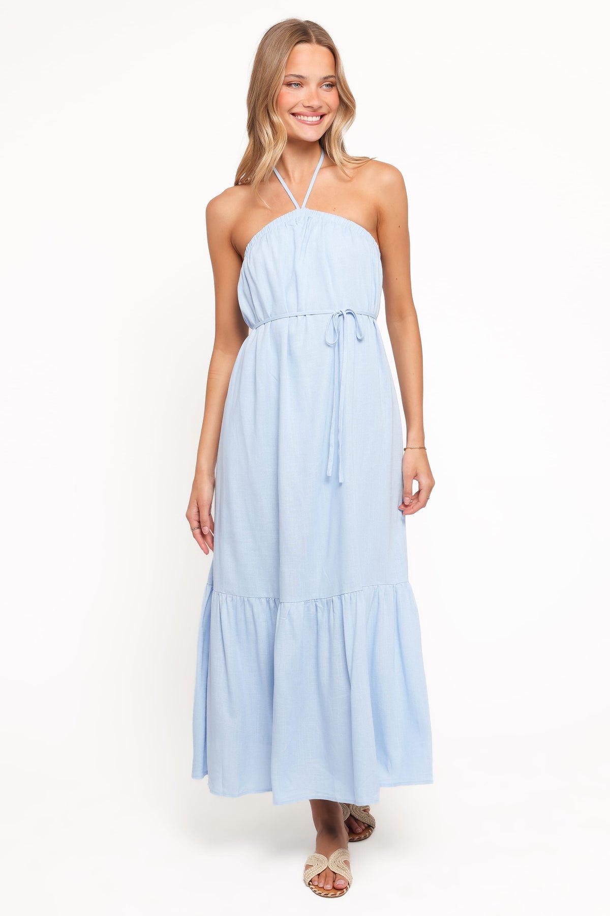View Halterneck Maxi Dress in Pale Blue – view 5 of 6