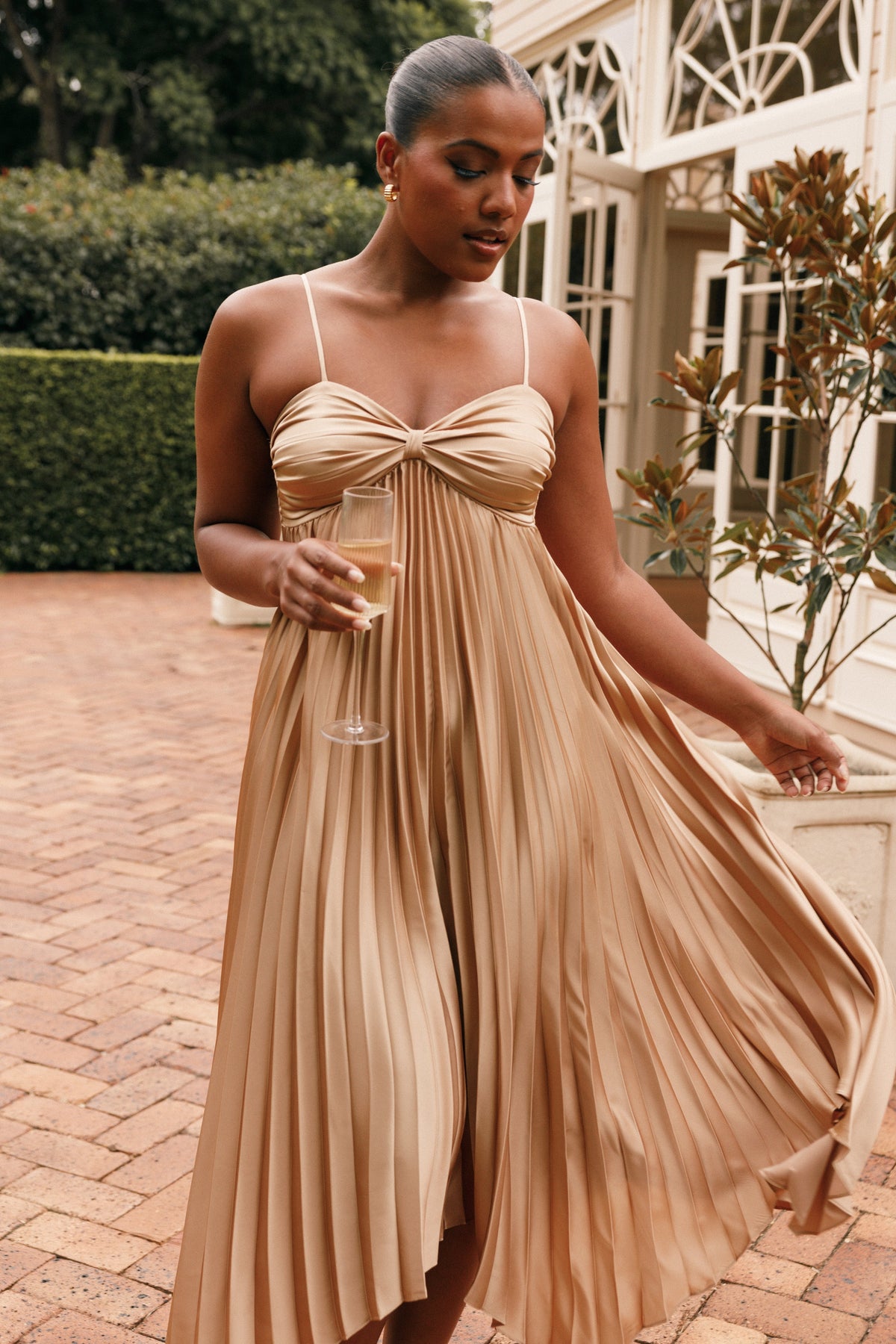 Vikki Dress in Gold – view 1 of 12