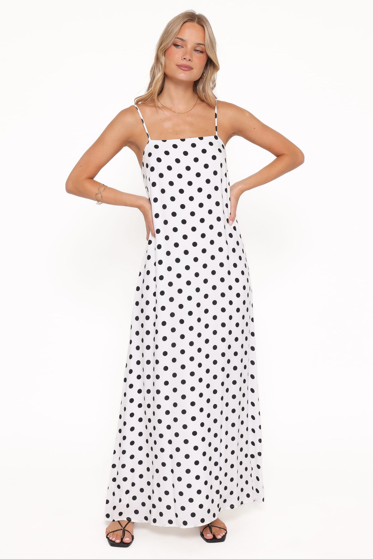 Virgo Maxi Dress in White Polka Dot – view 6 of 8