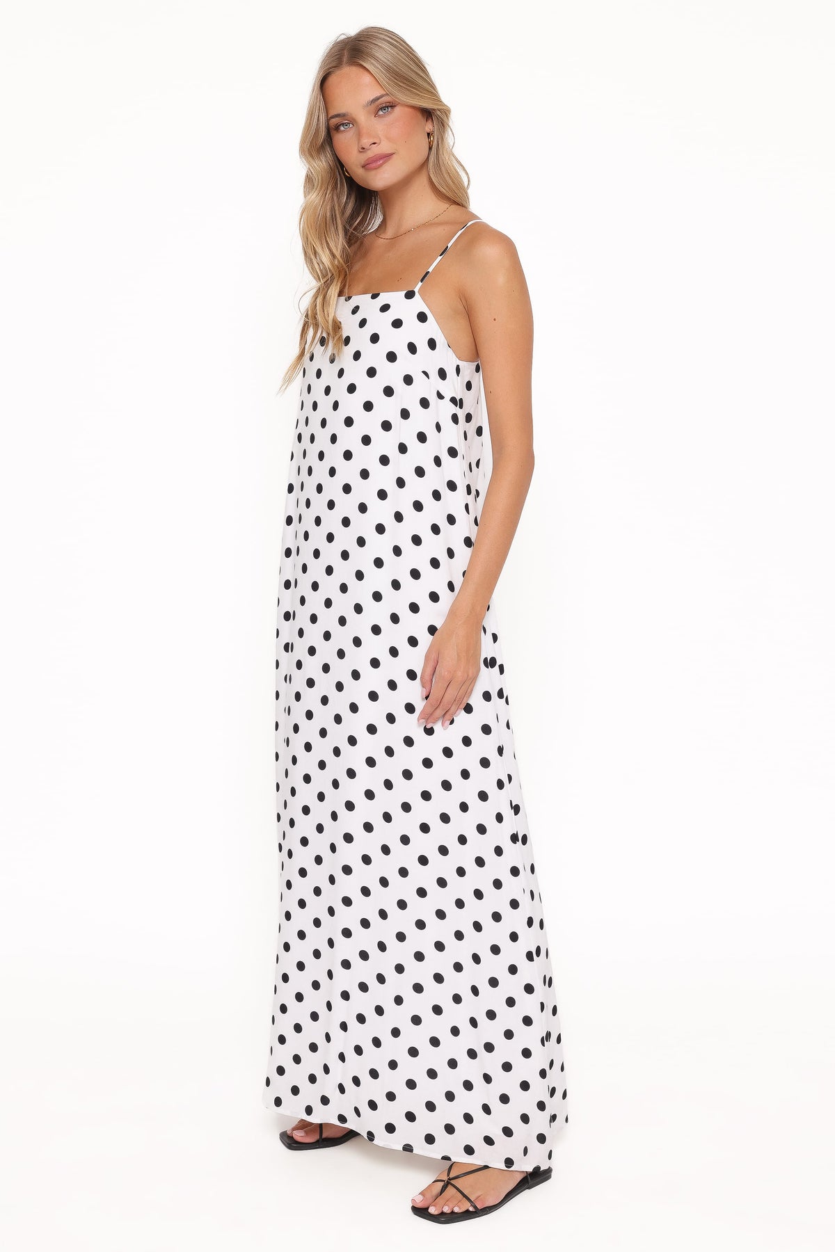 Virgo Maxi Dress in White Polka Dot – view 4 of 8