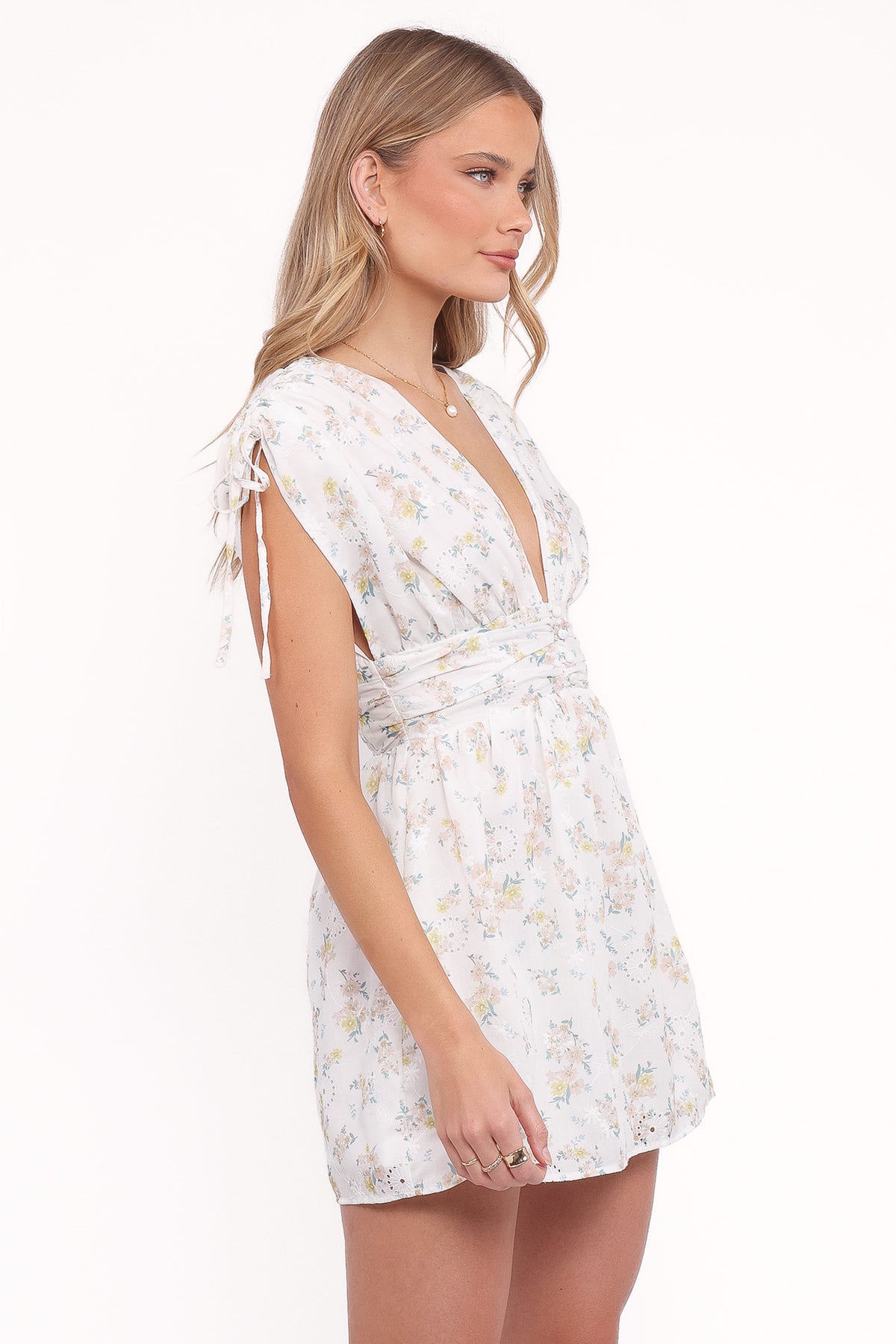 Wendi Ruffle Mini Dress in Floral – view 3 of 6