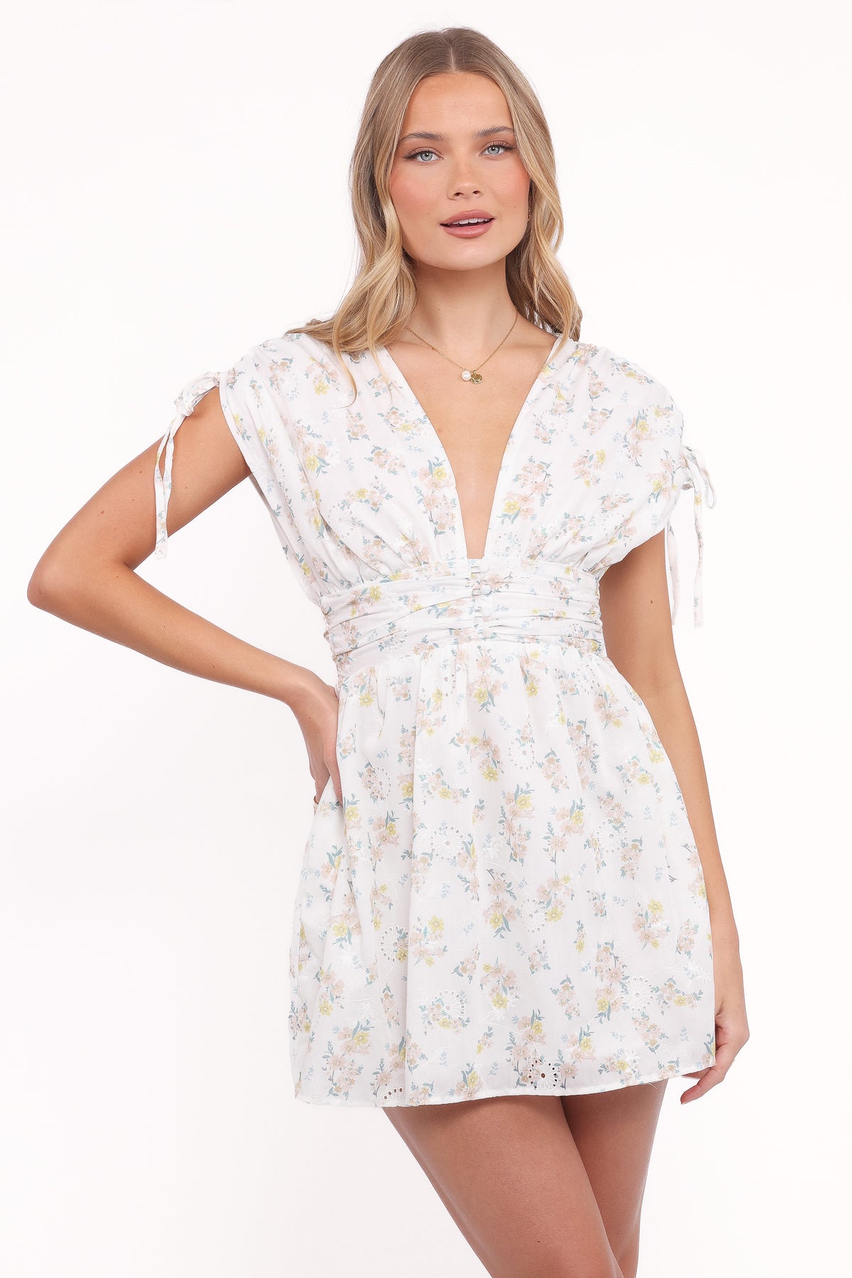 Wendi Ruffle Mini Dress in Floral – view 1 of 6