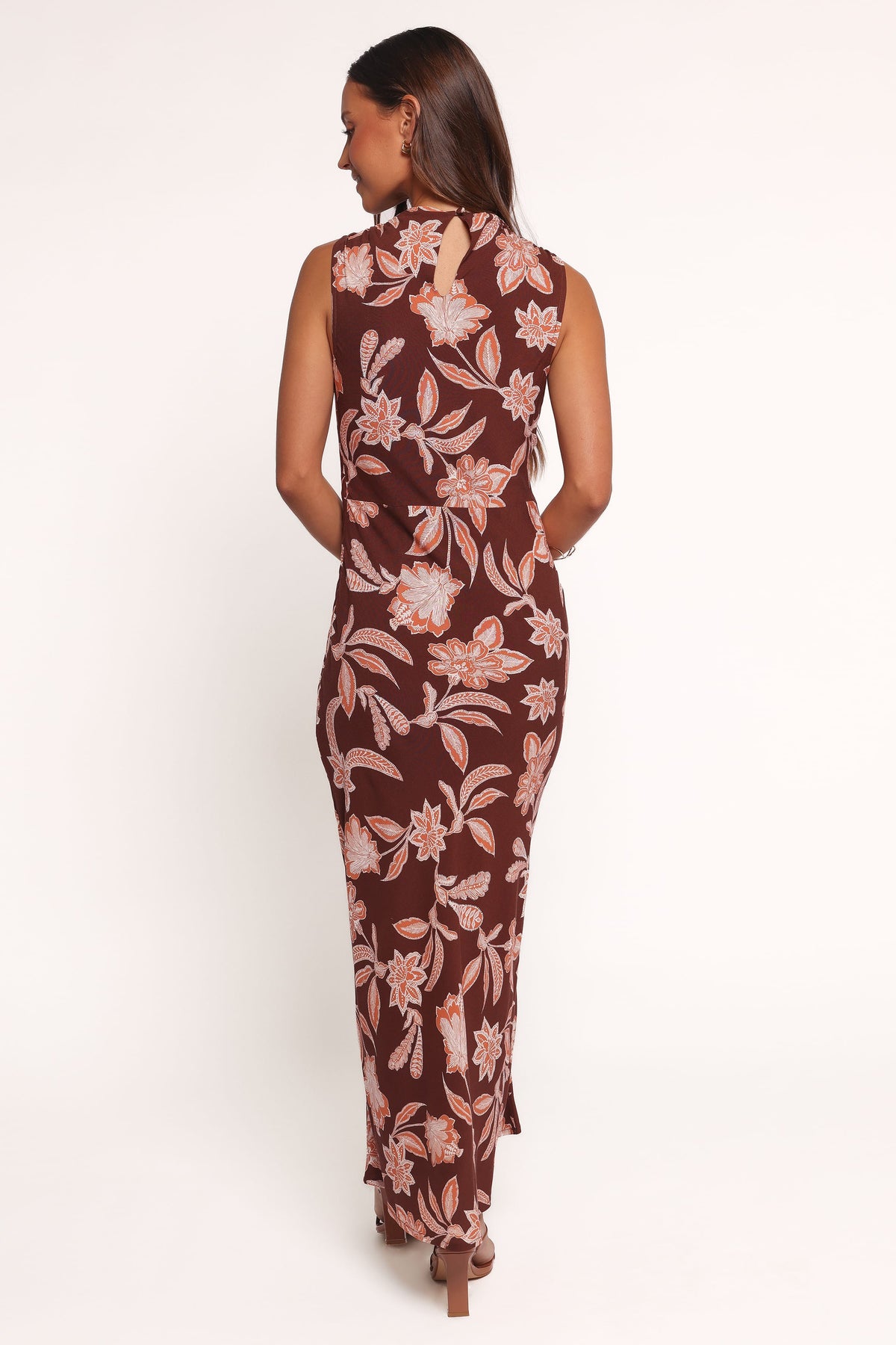 Wheeler Midi Dress in Orange Floral – view 4 of 6