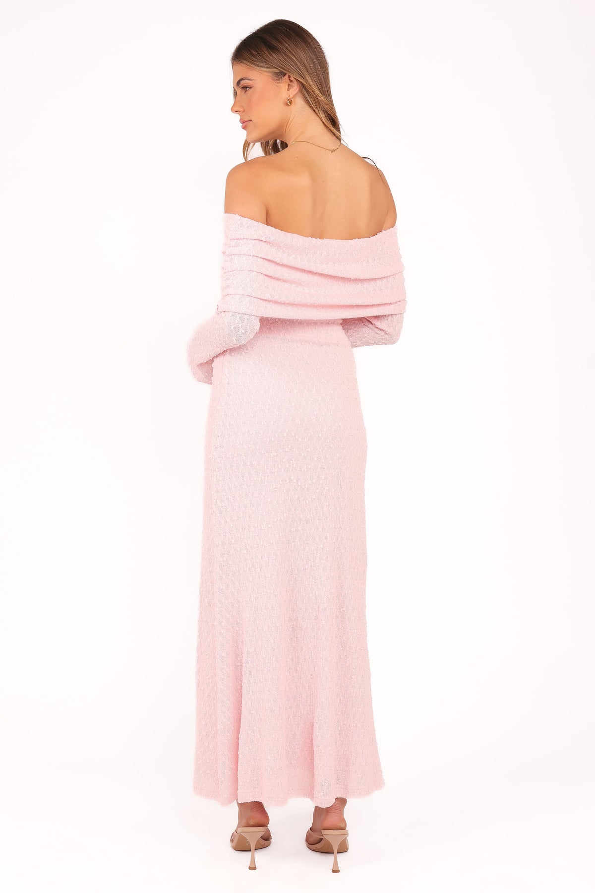 Wilma Off Shoulder Dress in Pink – view 5 of 8