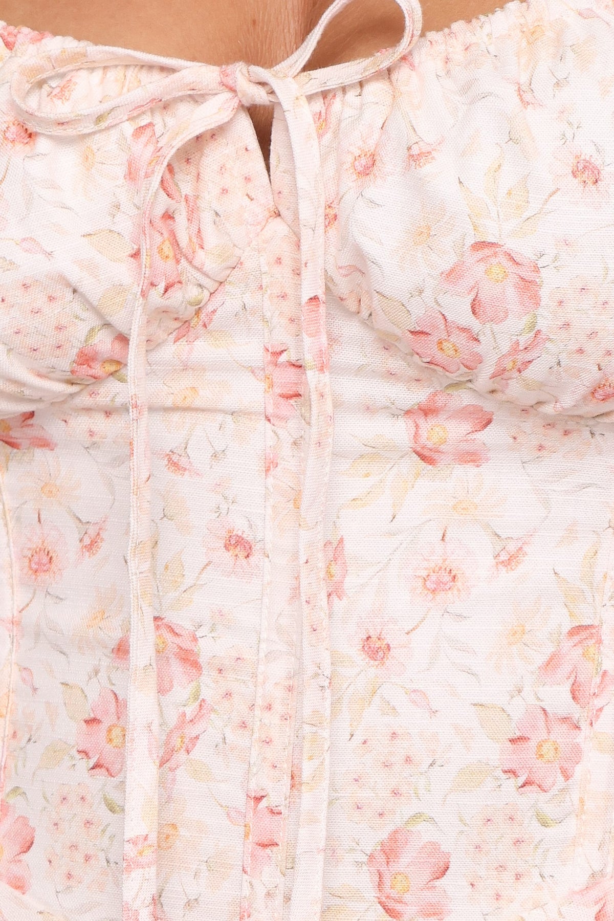 Wisteria Midi Dress in Peach Ditsy Floral – view 7 of 7