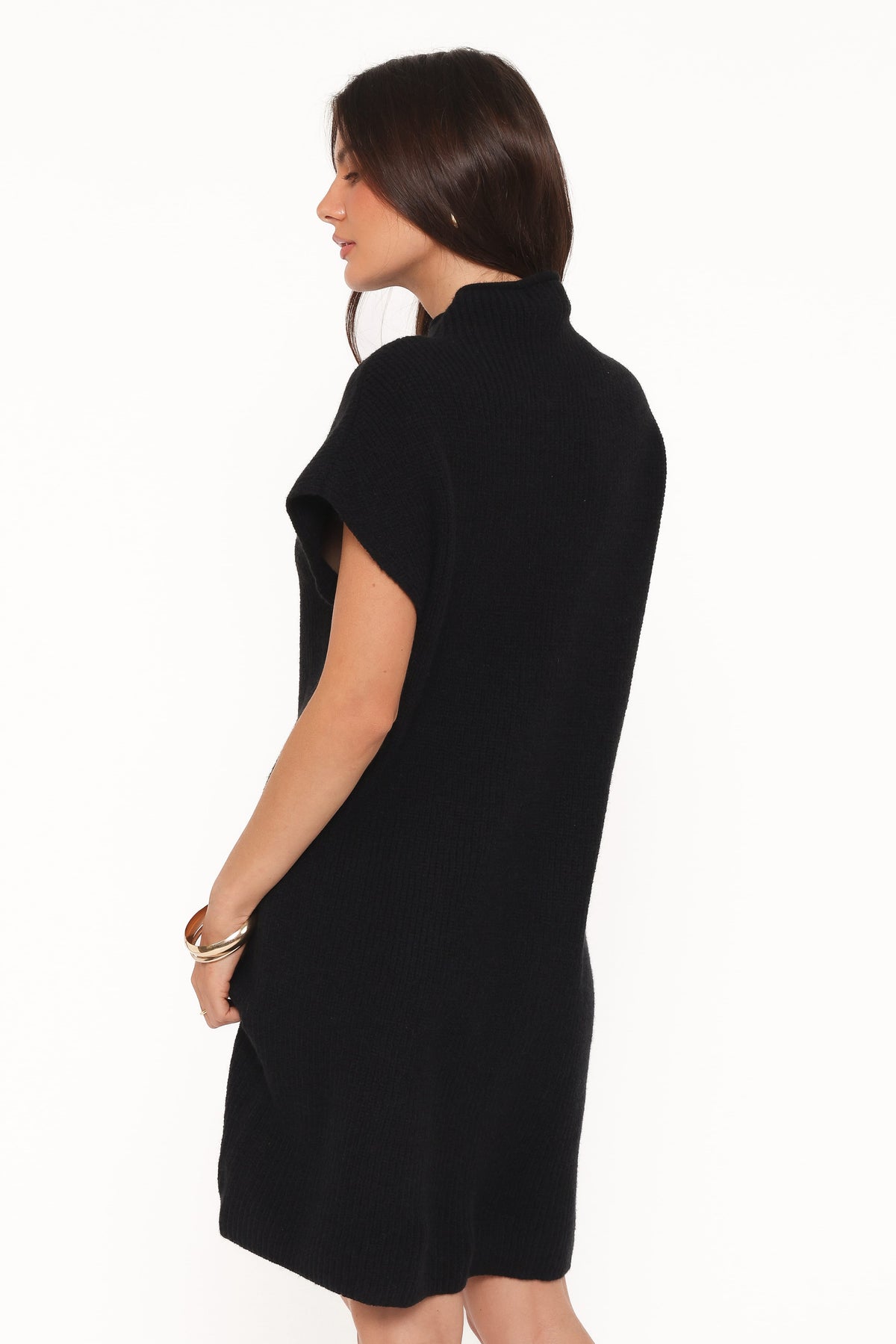 Wright Knit Mini Dress in Black – view 4 of 6
