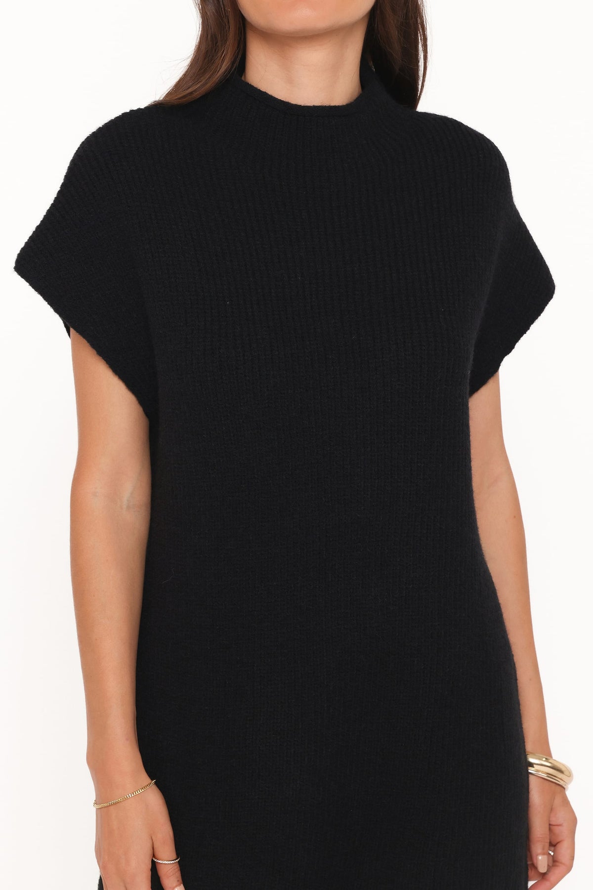 Wright Knit Mini Dress in Black – view 2 of 6