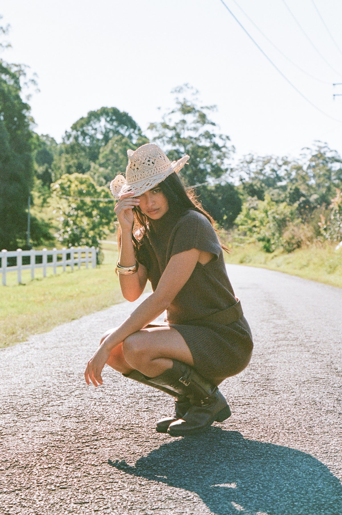 Wright Knit Mini Dress in Chocolate Brown – view 1 of 8