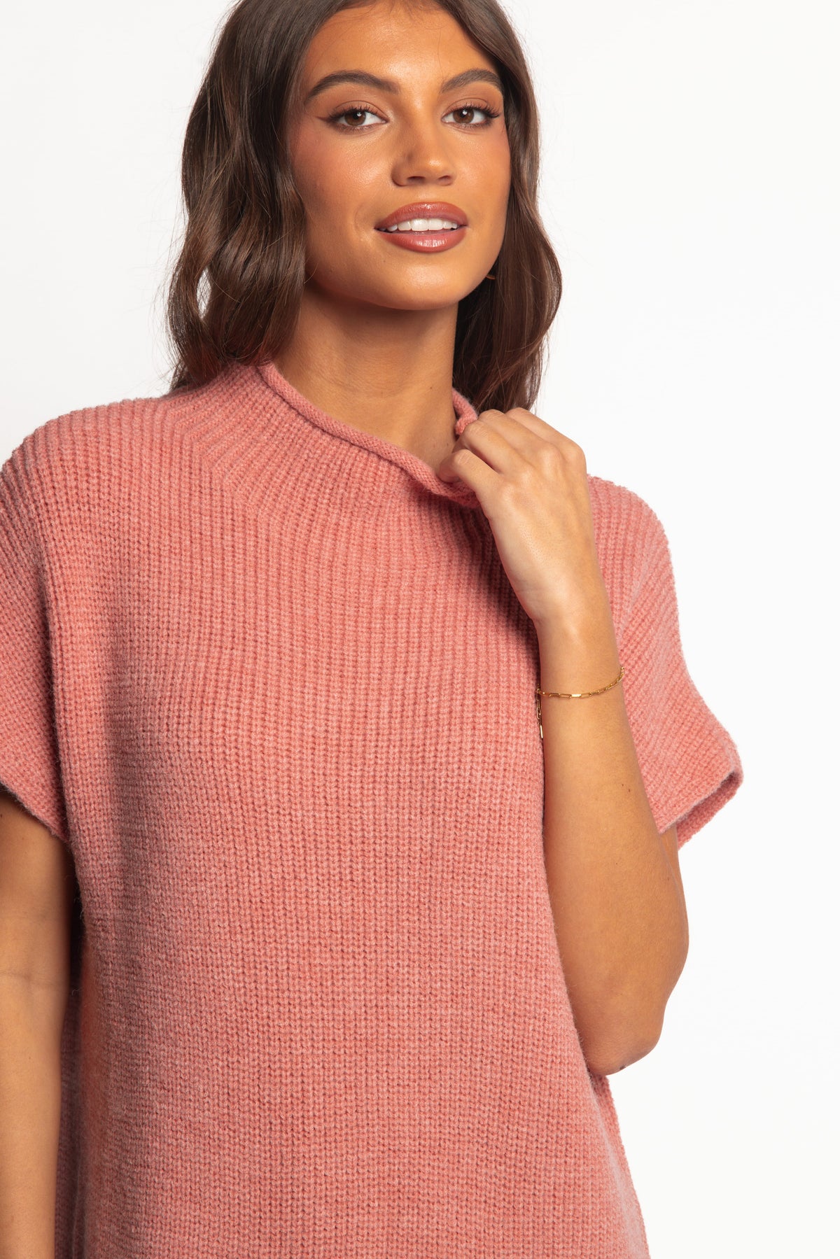 Wright Knit Mini Dress in Pink – view 3 of 7