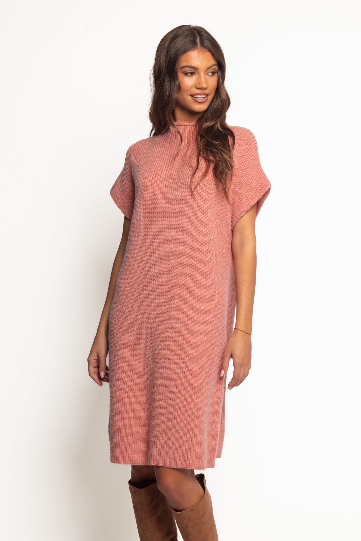 Wright Knit Mini Dress in Pink – view 2 of 7