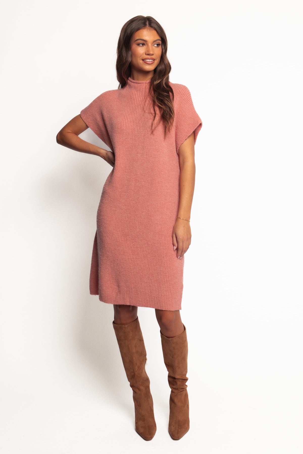 Wright Knit Mini Dress in Pink – view 6 of 7