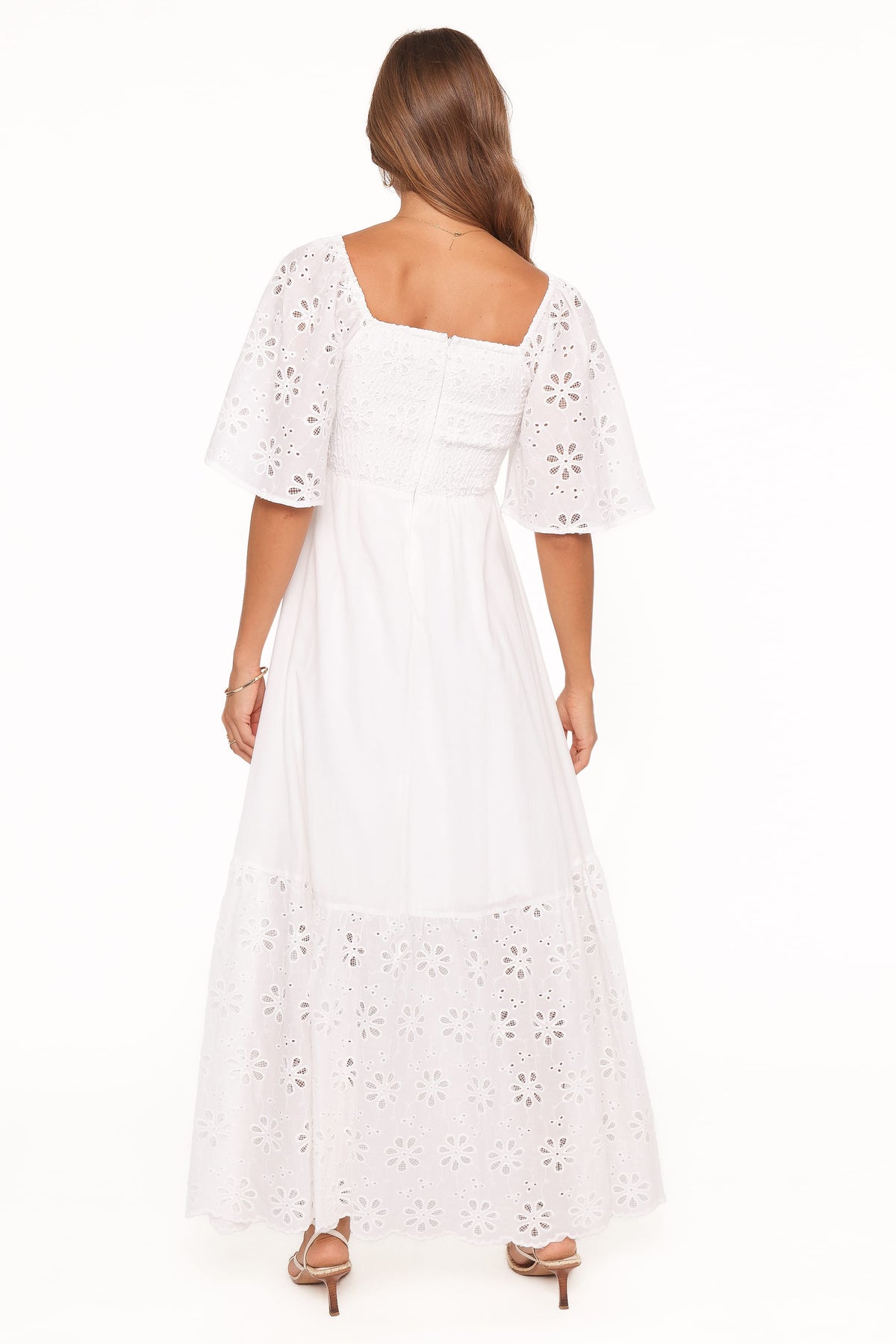 Xana Maxi Dress in White Broderie – view 5 of 6