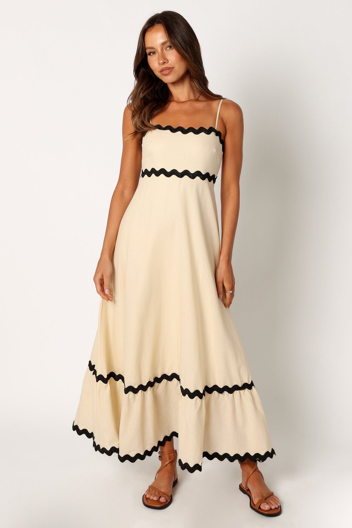 Yana Maxi Dress in Cream Black – view 6 of 8