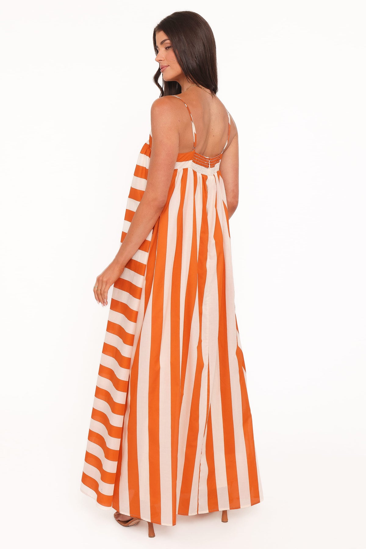 Yanika Maxi Dress in Orange/White Stripe – view 5 of 8