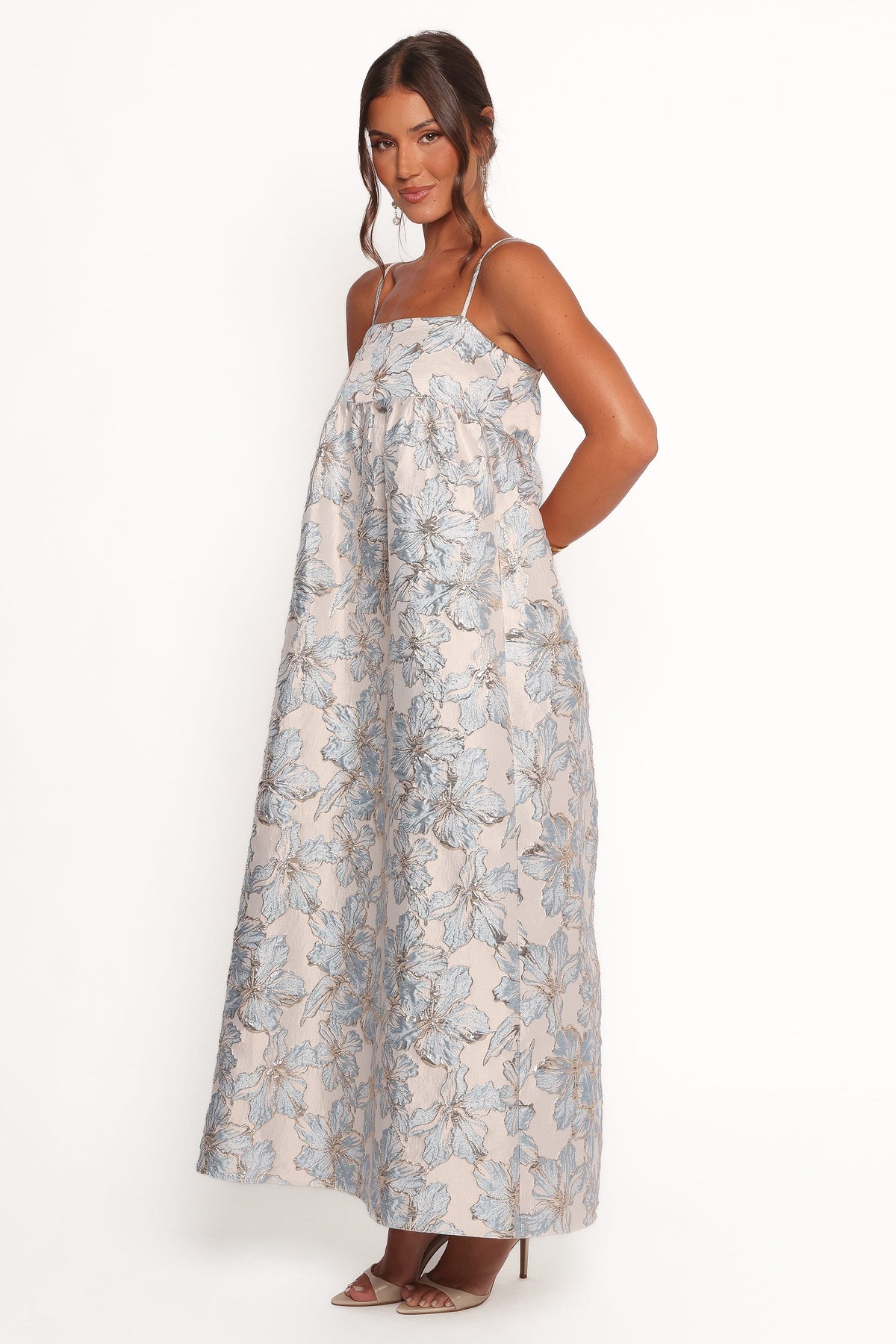 Yasmine Maxi Dress in Baby Blue Floral – view 4 of 7
