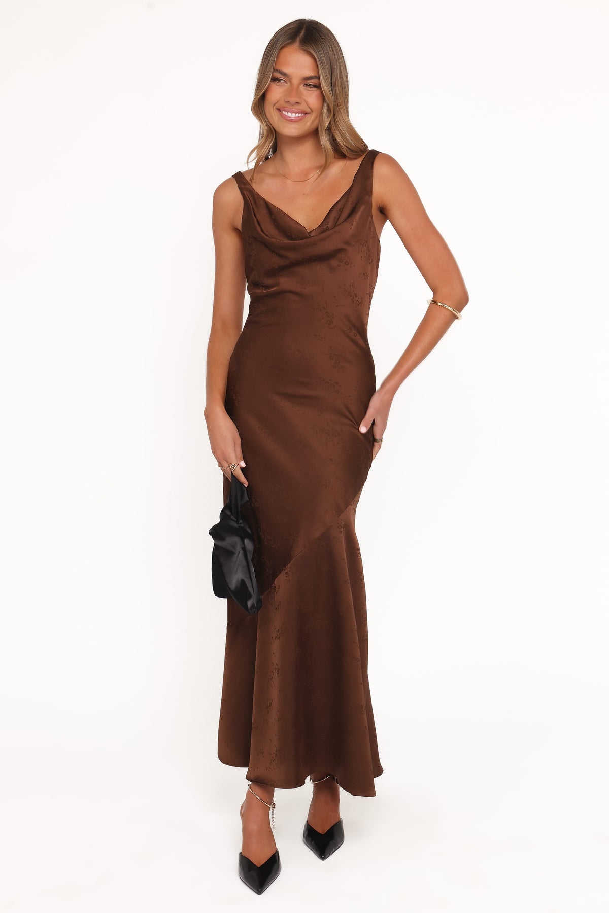 Zabrina Midi Dress in Brown Floral – view 1 of 6