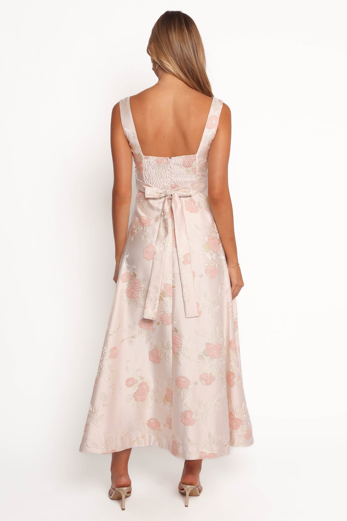 Zaria Midi Dress in Pink Floral – view 6 of 9