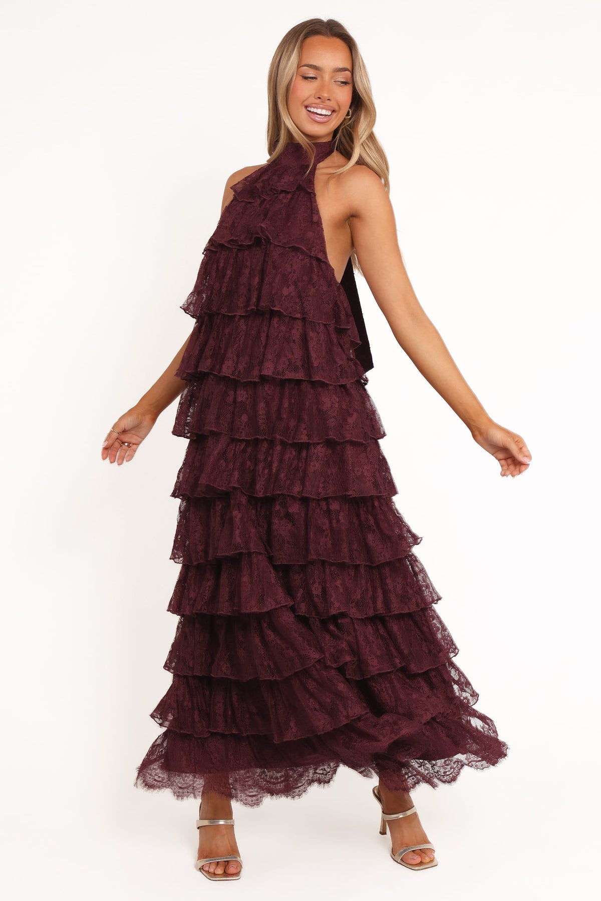 Zoella Maxi Dress in Cherry Lace – view 2 of 9