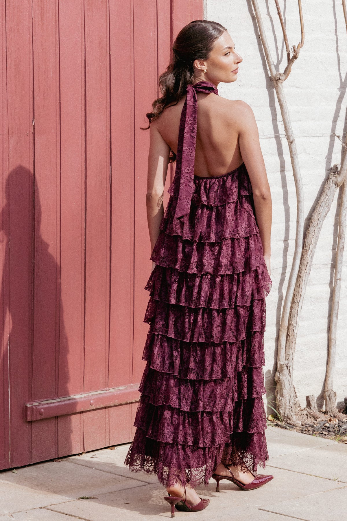 Zoella Maxi Dress in Cherry Lace – view 1 of 9