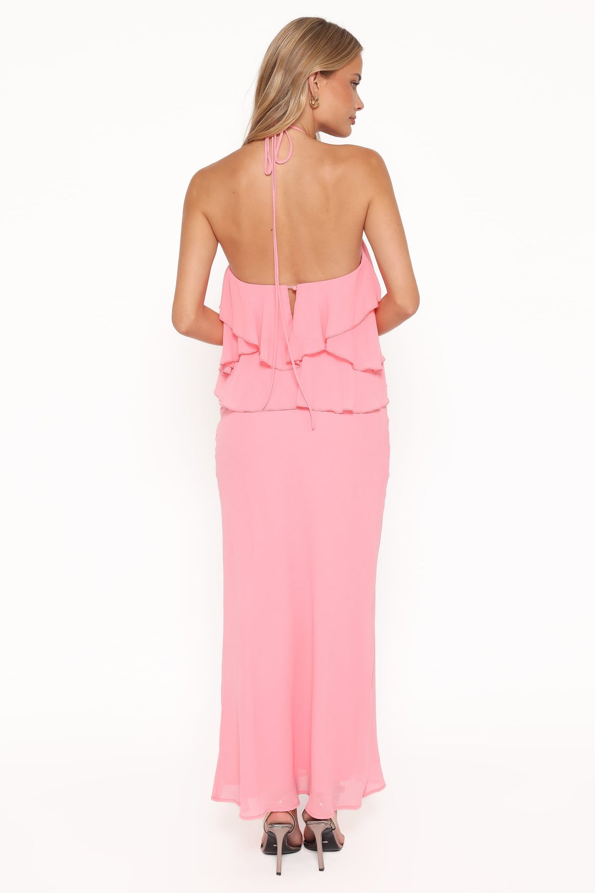 Zorina Halterneck Maxi Dress in Coral – view 5 of 7