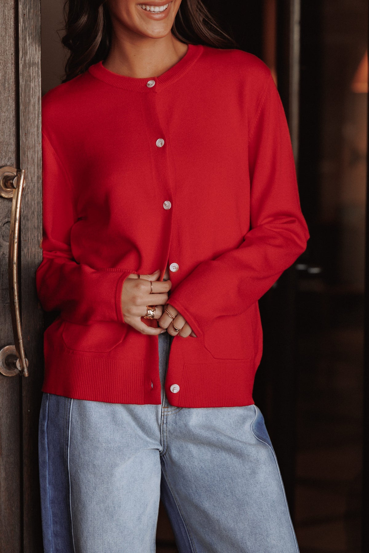 Abner Cardigan in Red – view 8 of 8