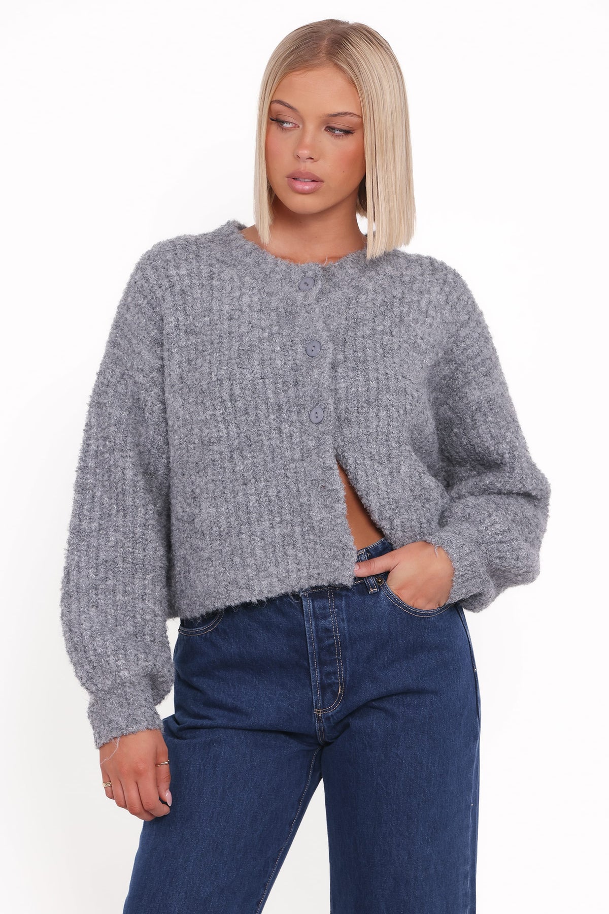 Albertine Cardigan in Grey – view 1 of 6