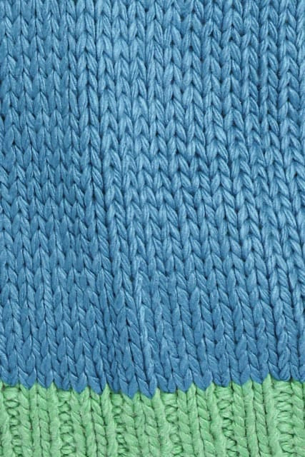 Anige Contrast Trim Cardigan in Blue/Green – view 7 of 7