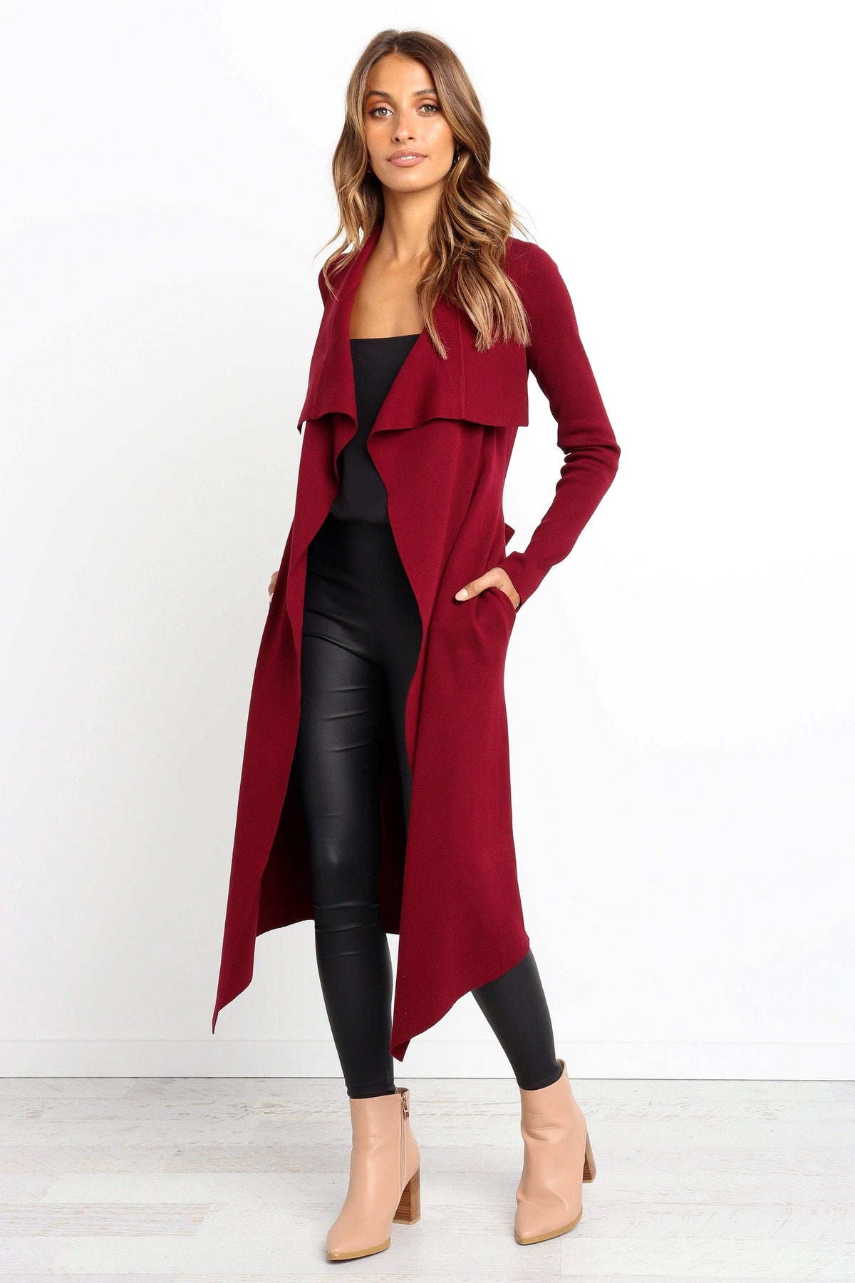 Audrina Cardigan in Berry – view 2 of 12