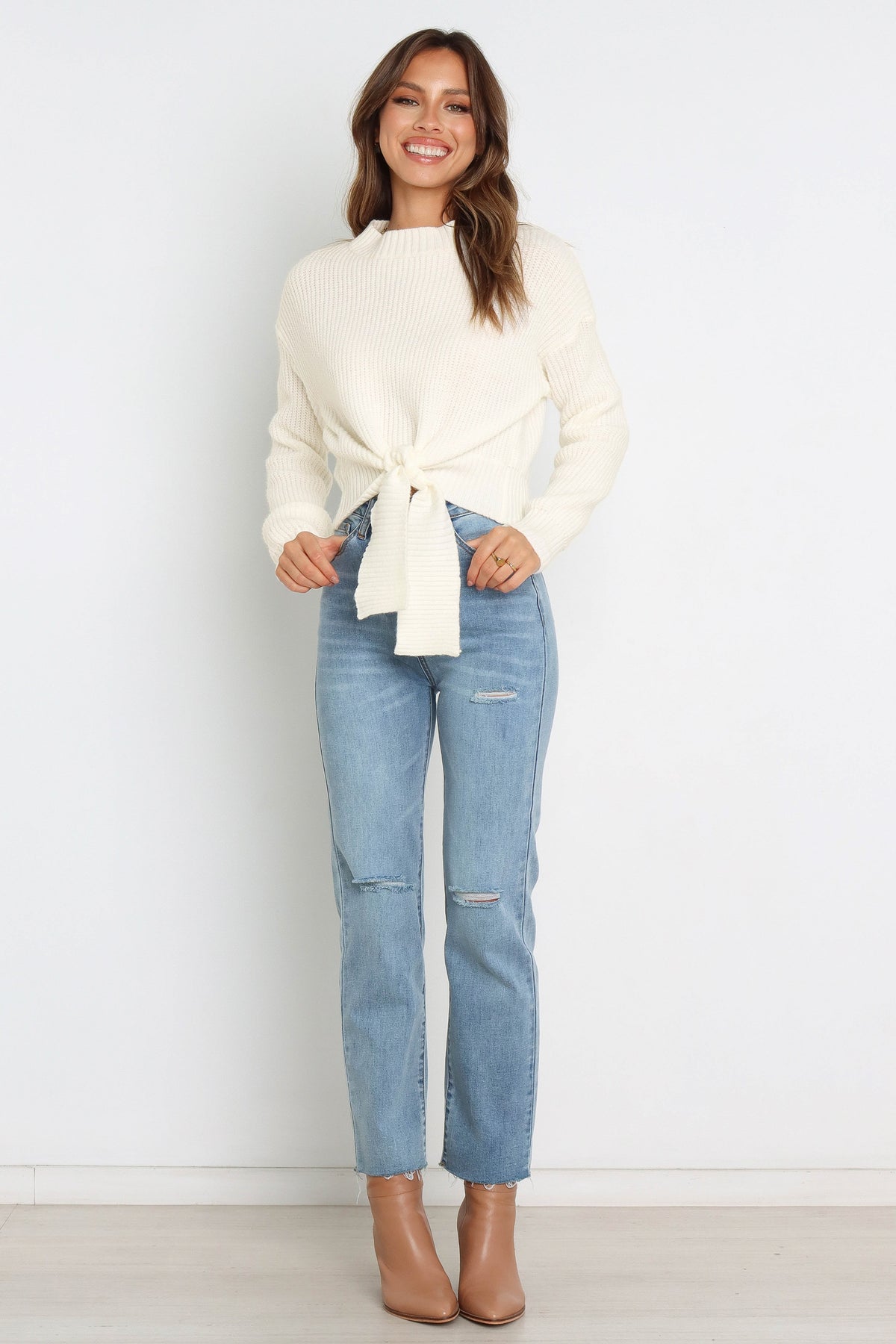 Captivate Knit Sweater in Cream – view 9 of 10