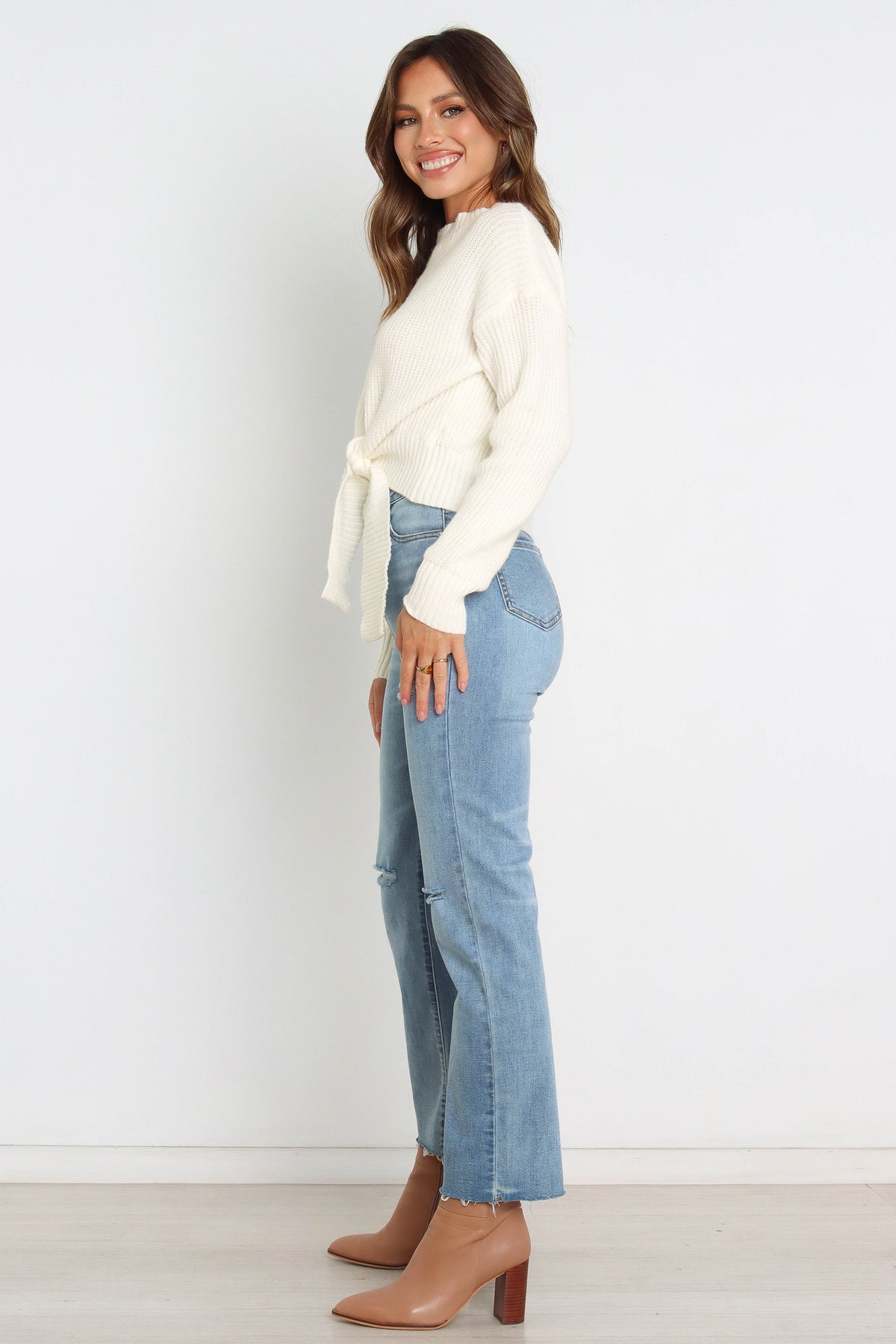 Captivate Knit Sweater in Cream – view 7 of 10