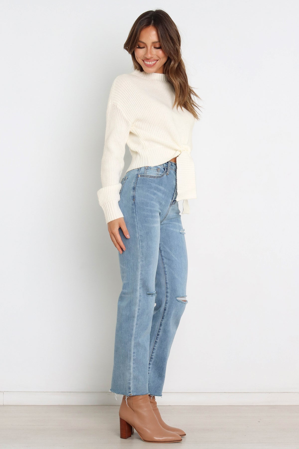 Captivate Knit Sweater in Cream – view 6 of 10