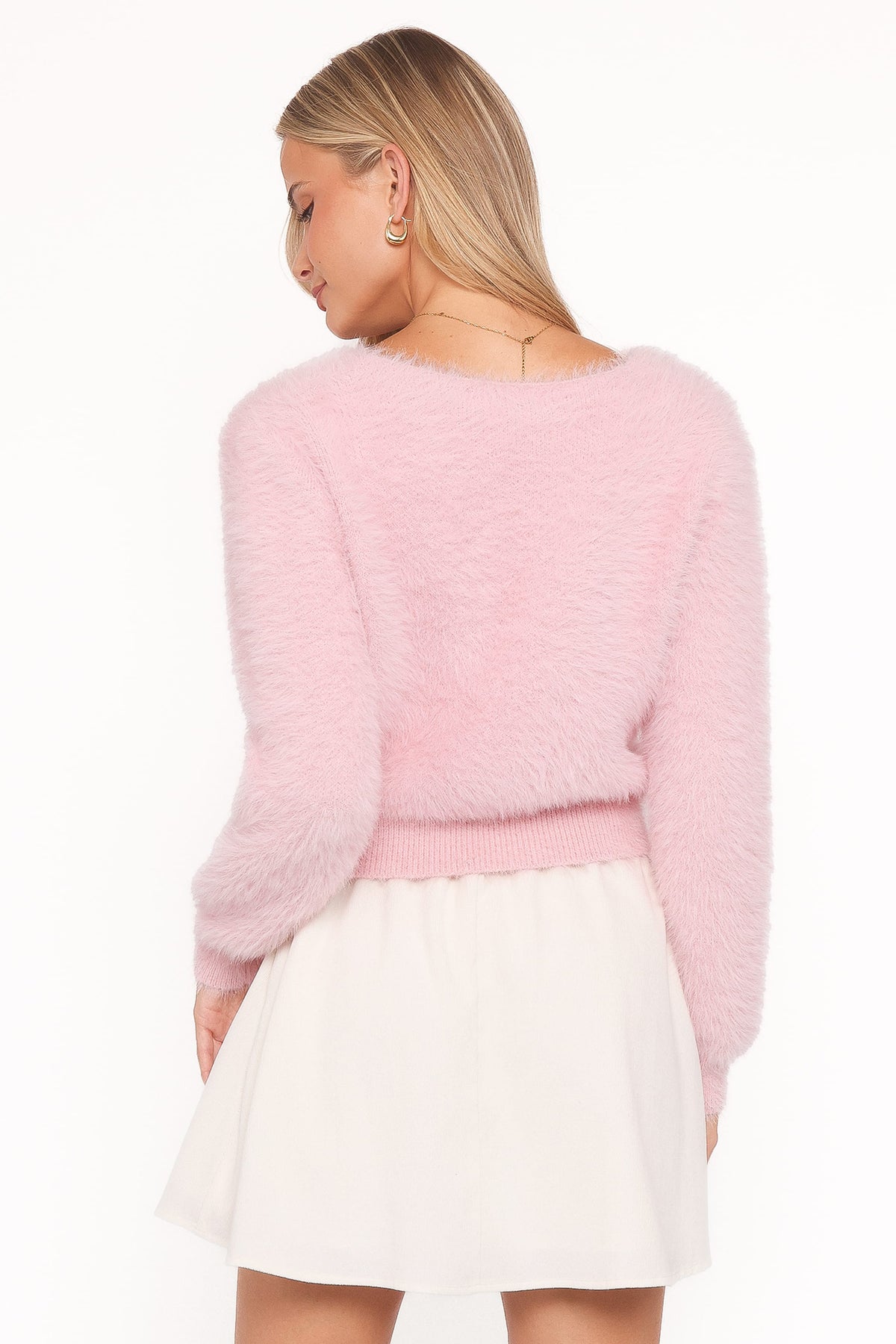 Evelin Cropped Cardigan in Pink – view 4 of 6