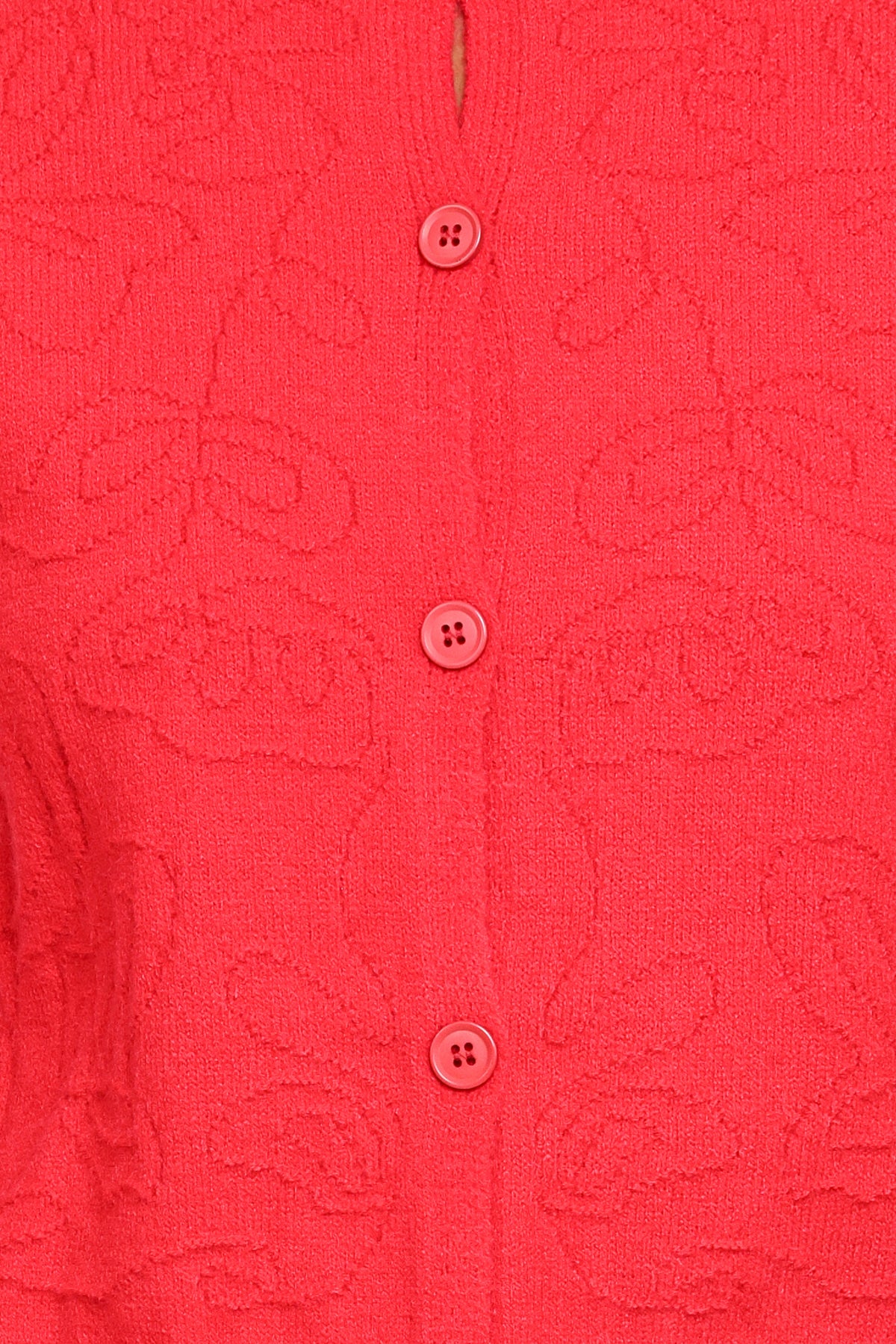 Fauna Tonal Floral Cardigan in Red – view 7 of 8