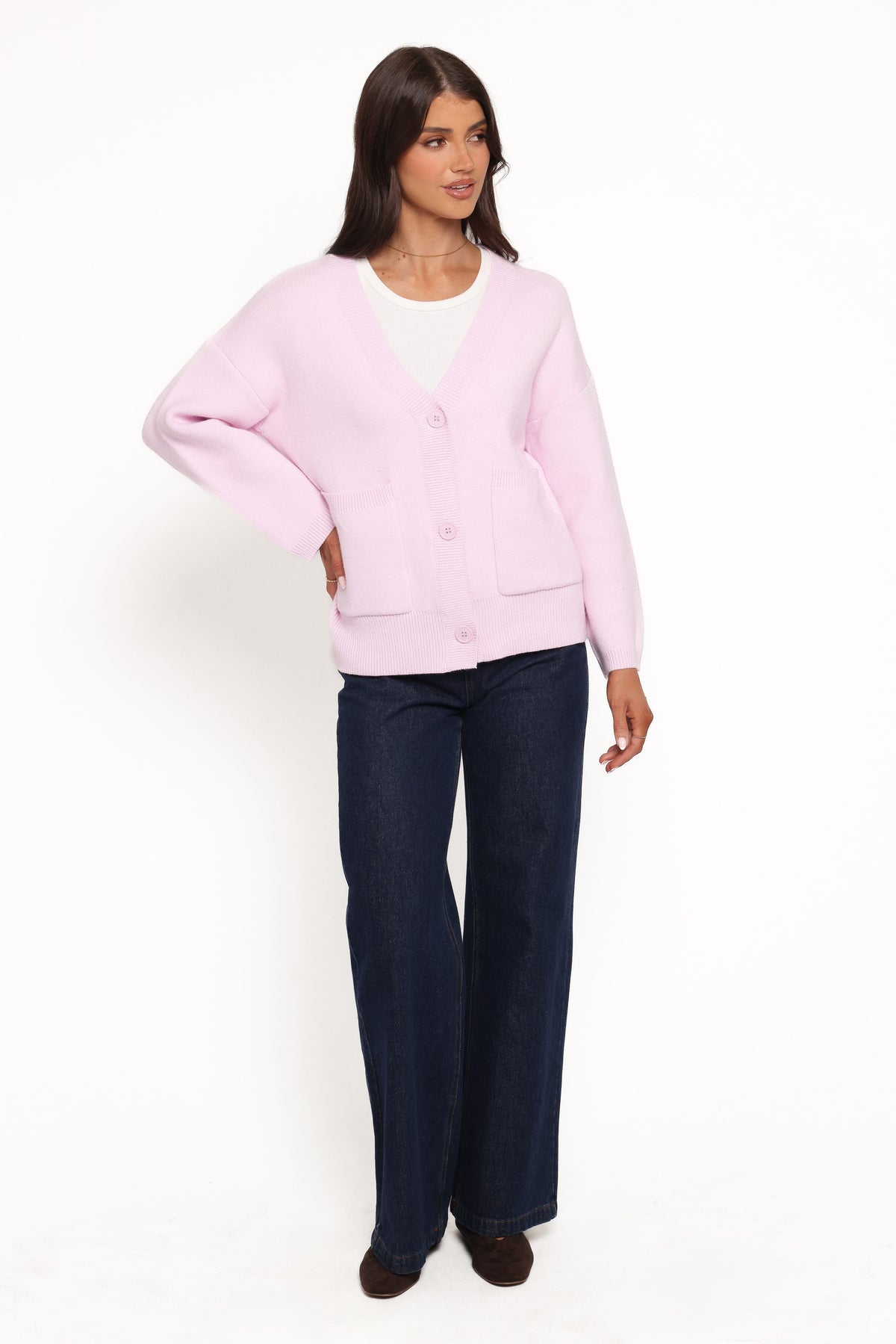 Jayden Cardigan in Pale Pink – view 6 of 7